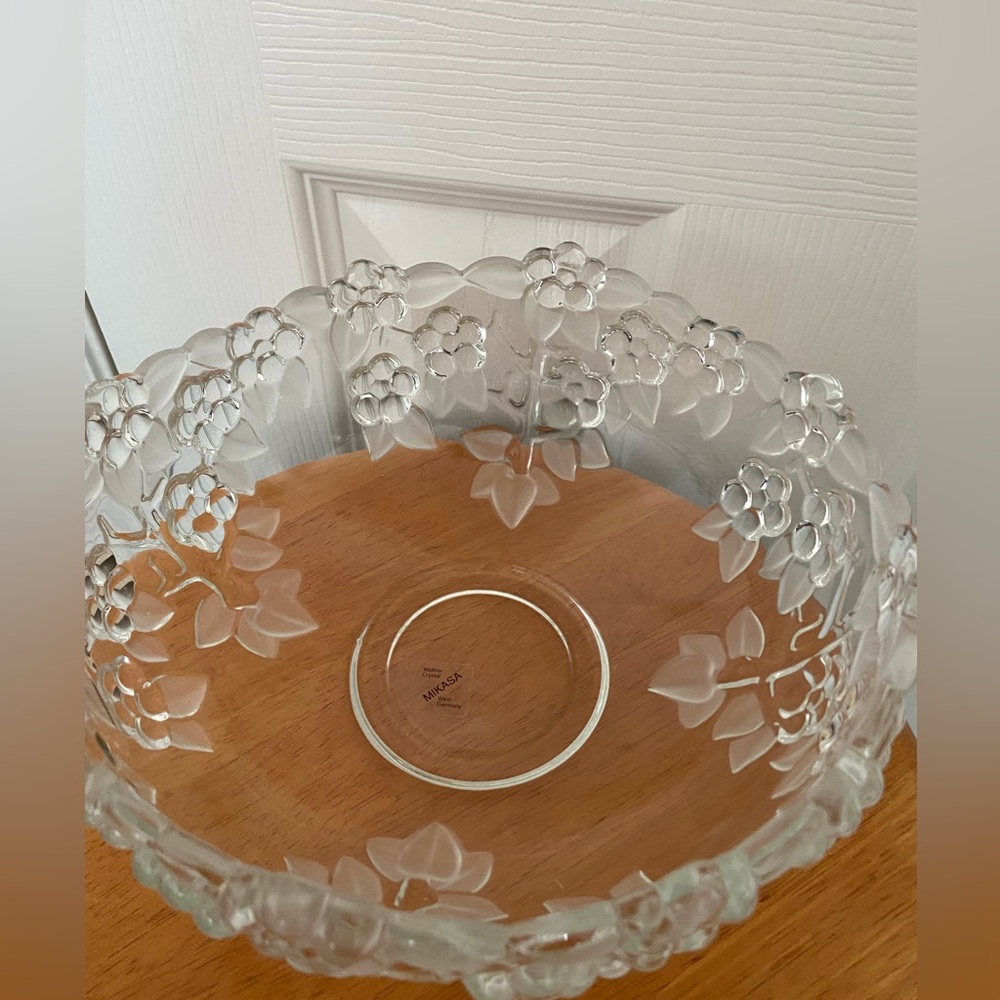 walther crystal mikasa west germany carmen '80's heavy serving bowl - Picture 15 of 16